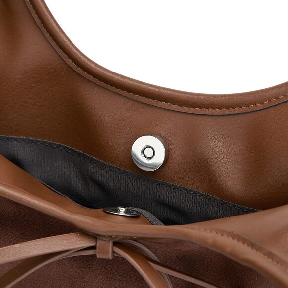 Chic Vintage French Bow Bag Satchel Roomy Capacity Hobo Satchel Strap Satchel - Picture 6 of 8